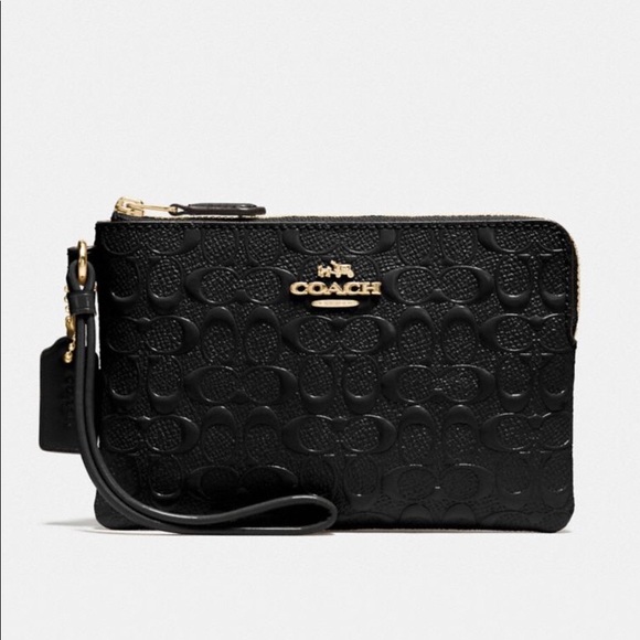 COACH Corner Zip Wristlet Patent Leather - Picture 5 of 8